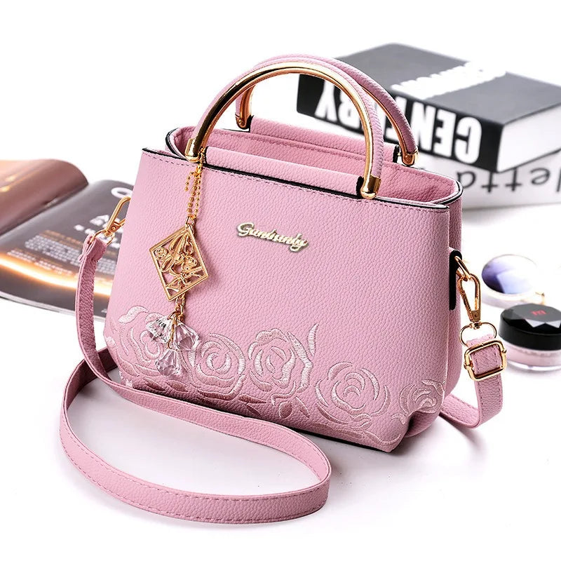 Fashion Brand Women's Bags New Embroidered Handbag Exquisite Ladies Shopping Crossbody Shoulder Bag Tote Bag Small Square Bag