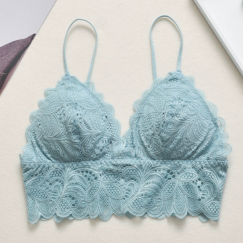 Female Deep V Bralette Women Push up Bra Seamless Sexy Lace Padded Underwear Brassiere Lingerie Girls Crop Top