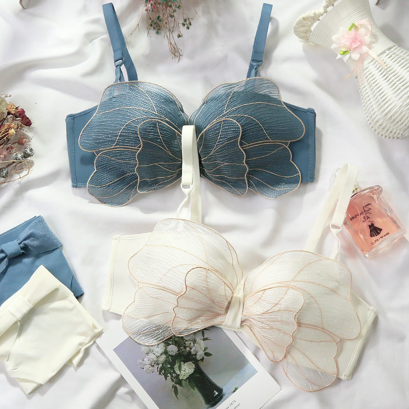 New For Women Red Green Sexy Lingerie Bralette Push Up Cotton Panties Wireless Bra Sets Underwear A B Female Bras