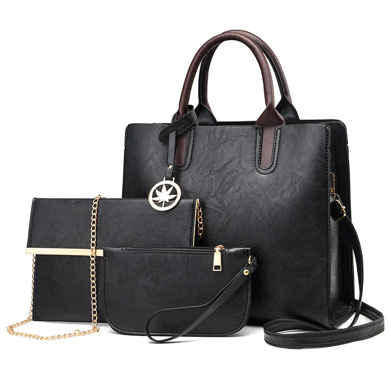 Women's Composite Bag 2024 New European & American Large Capacity Women's Handbag Two-piece Set Women's Shoulder Crossbody Bag
