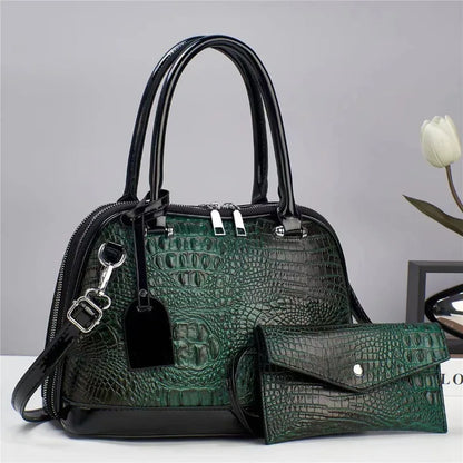 2024 New Women's Shell Bag Large Capacity Women's Handbag with Wallet Women's Shoulder Bag Quality Leather Ladies Crossbody Bags