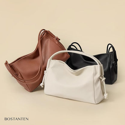 Shoulder Bag for Women Pebbled Vegan Leather Purses Soft Hobo Handbag Supple Bag for Travel Work