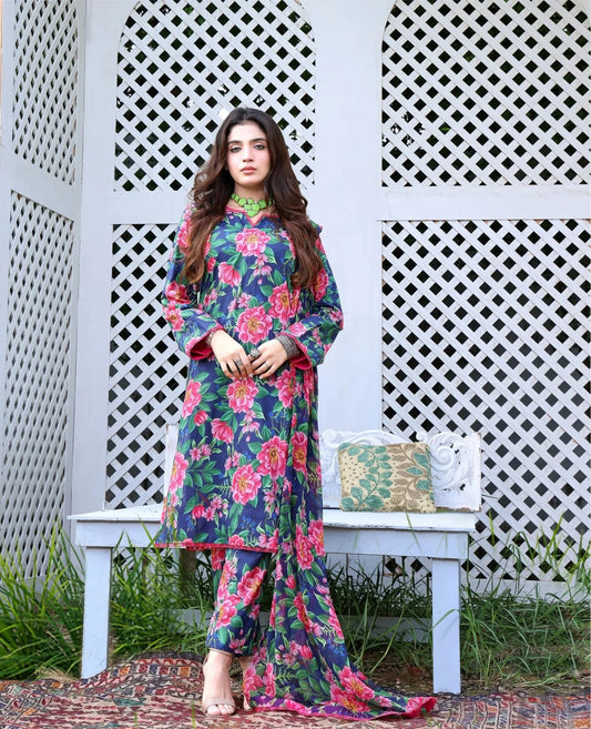 Unstitched Breeze Lawn Suit, All Over Stylish Printed Summer Wear Collection – Random Article VG- 91