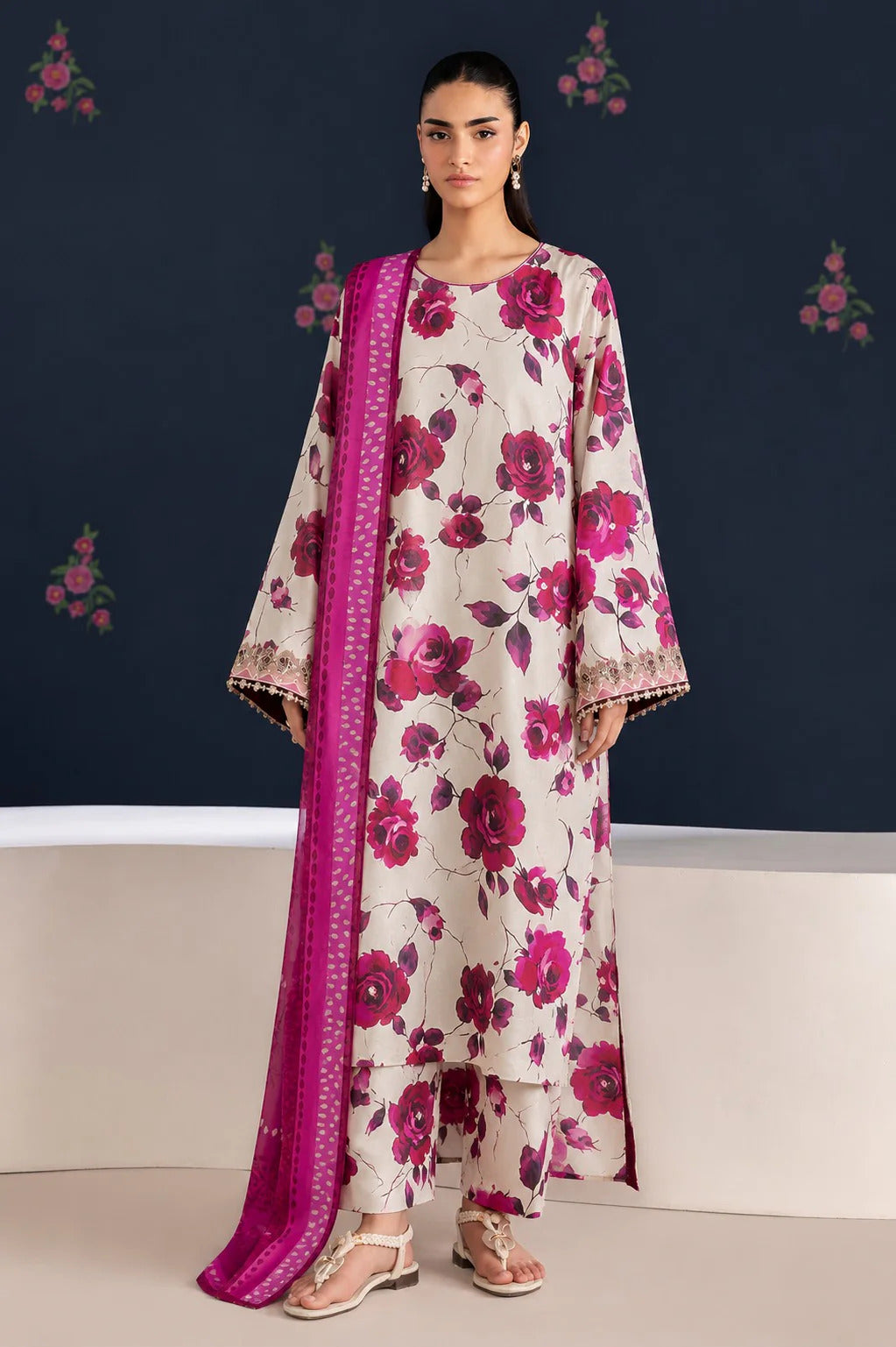 Unstitched Breeze Lawn Suit, All Over Stylish Printed Summer Wear Collection – Random Article VG- 101