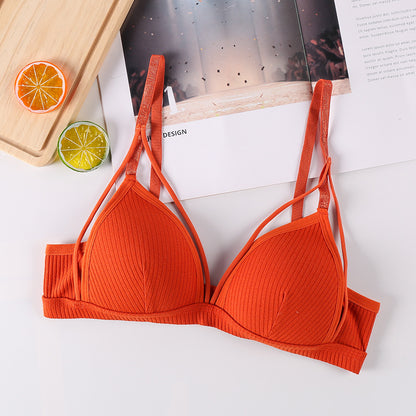 Back Butterfly Style Front Open Padded Bra Push Up Ring Style for Girls