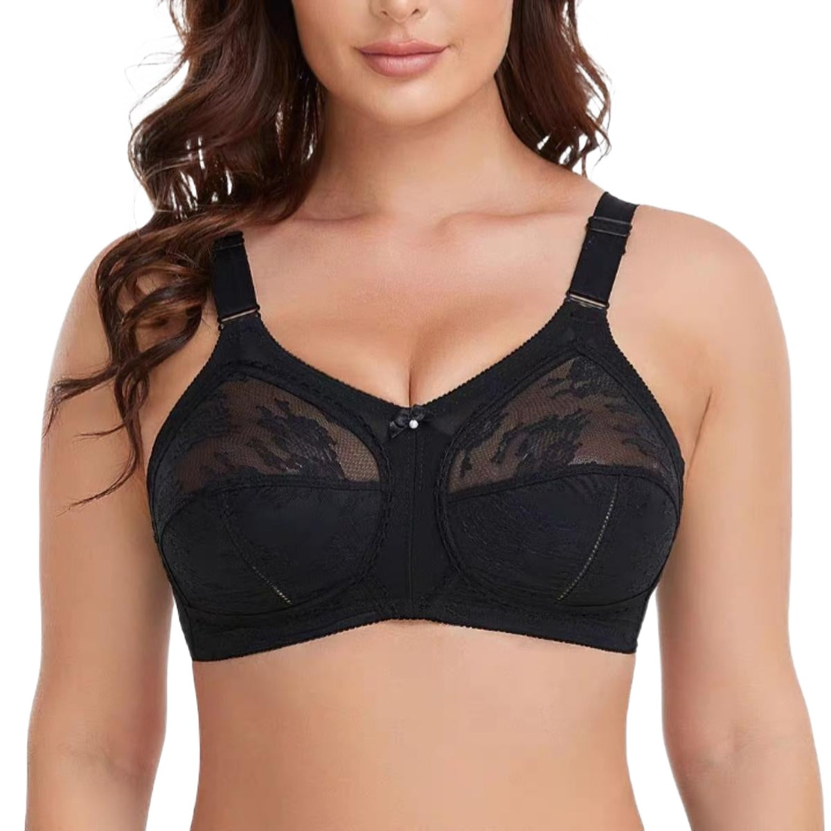New Style Non Padded Non Wired  Cappri Cotton Half Net Under Belt Bra Cotton Bra 3 Hook Fancy Net Size 32 to 50 Cups B C  D  DD For All Women And Girls