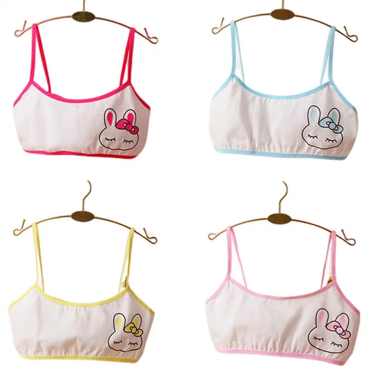 Teen Girl Bra Cotton Underwear Teenager Girl Training Bra Growing Children Quality Top Tanks Bra Free Size For 8 14T Girls