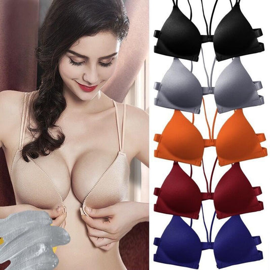Front Open Button Bras Push up Ladies Bras Classic Padded Bras for Women