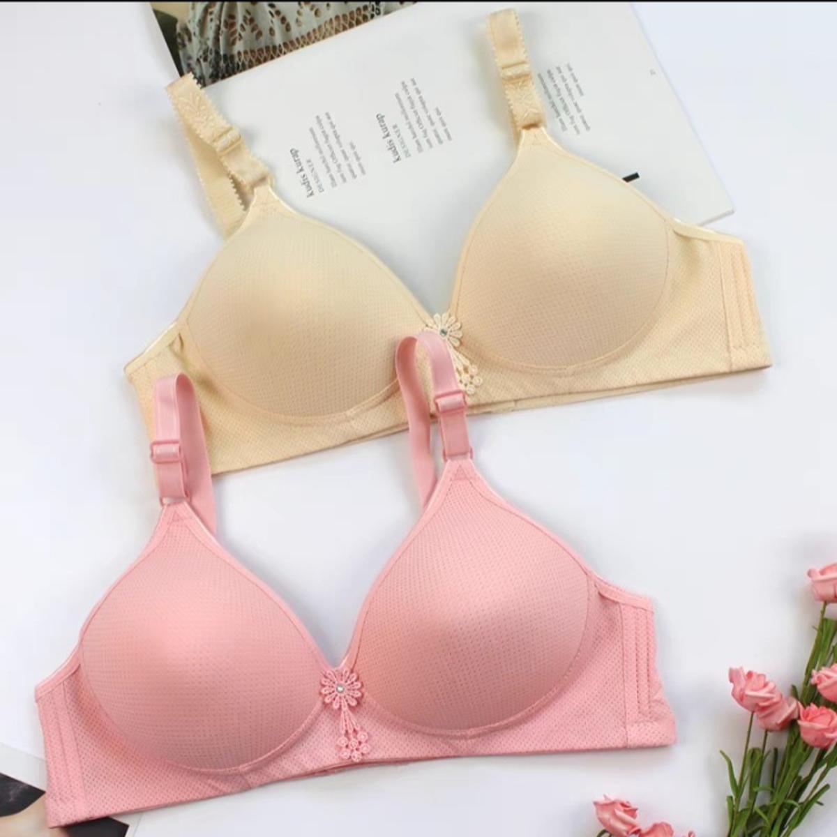 Soft Foam Non Wired Brazier for Women Plain Foam Padded Lifting Bras for Girls with Adjustable Straps and Back Closure for B and C Cups in random colours All Size From 34 To 50 Are Available
