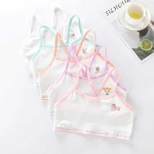 1 Pcs Random Choice Wireless Girls Bras Cotton Adolescence Girls Training Bra Comfort Child Girl Brassiere Soft Bustier For Kids