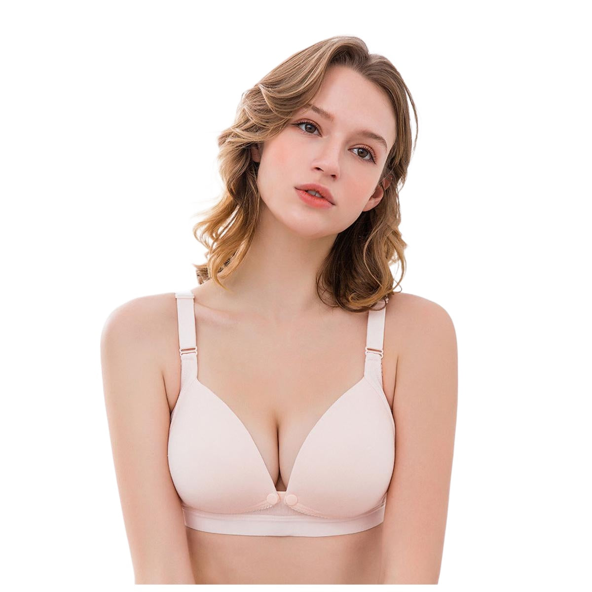 Front open Button Bra Cup B C DD For Women with Floral & Random Design 100% Cotton Wireless Bra Baby breast feeding  Bra For Women And  Girls