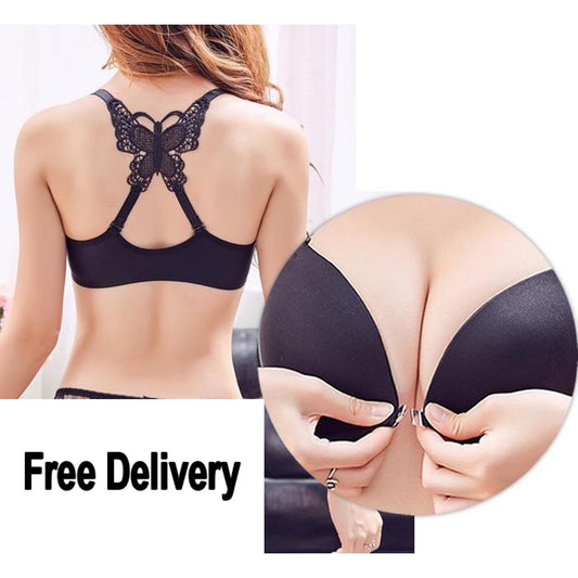 Front Open Button Bras Push up Ladies Bras Classic Padded Bras for Women